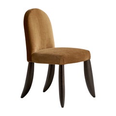 Wendell Castle, Side Chair, Mahogany, Velvet, USA, 1997