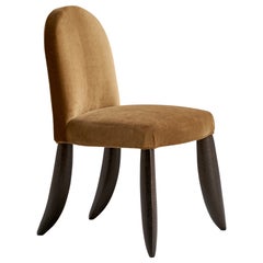 Wendell Castle, Side Chair, Mahogany, Velvet, USA, 1997