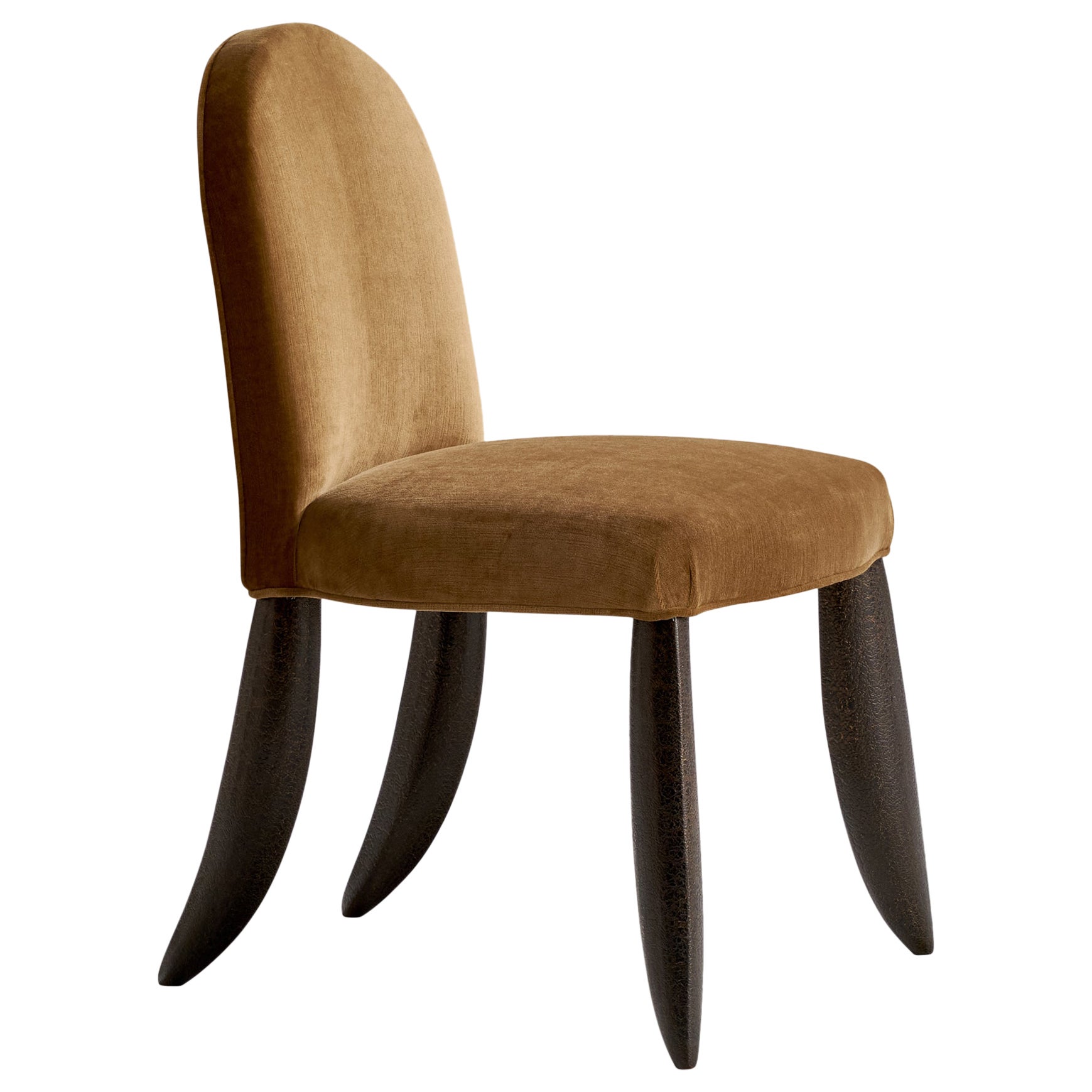 Chaise d'appoint Wendell Castle, acajou, velours, États-Unis, 1997 en vente