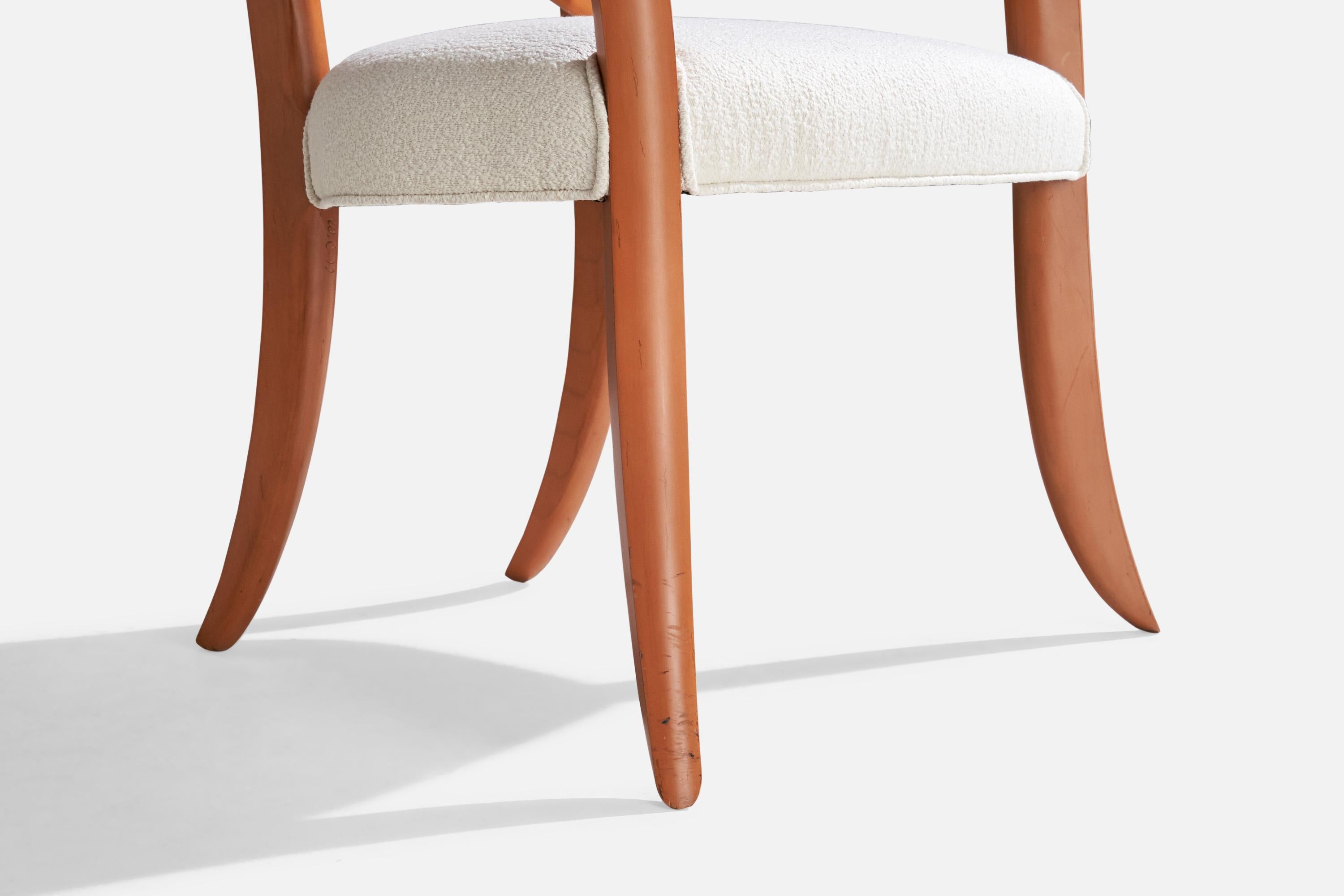 Wendell Castle, Springborn Armchair, Cherry, Poplar, Fabric, USA, 1993 For Sale 6