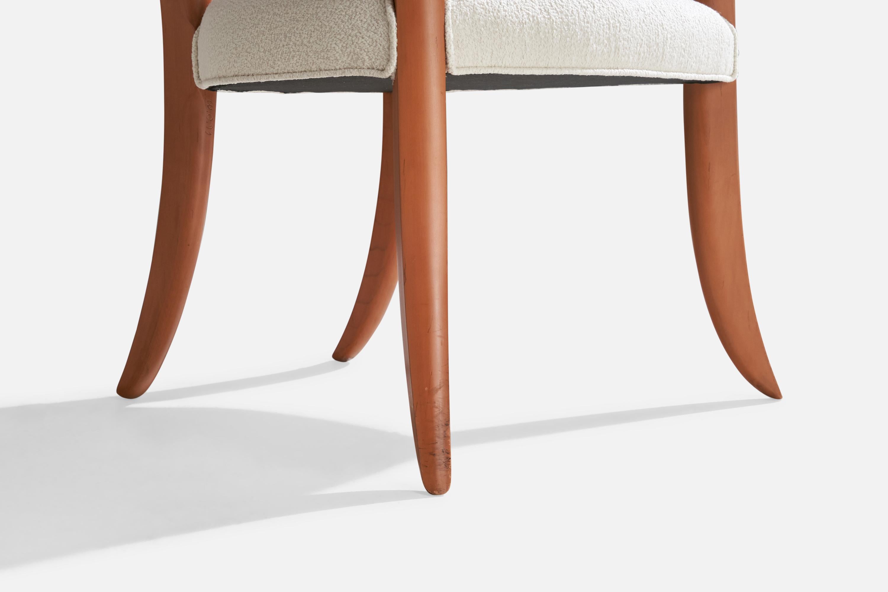 Wendell Castle, Springborn Armchair, Cherry, Poplar, Fabric, USA, 1993 For Sale 7