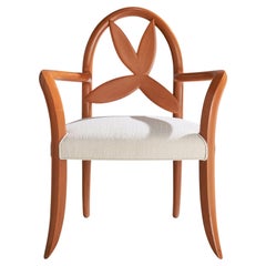 Wendell Castle, Springborn Armchair, Cherry, Poplar, Fabric, USA, 1993