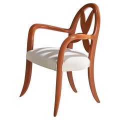 Wendell Castle, Springborn Armchair, Cherry, Poplar, Fabric, USA, 1993