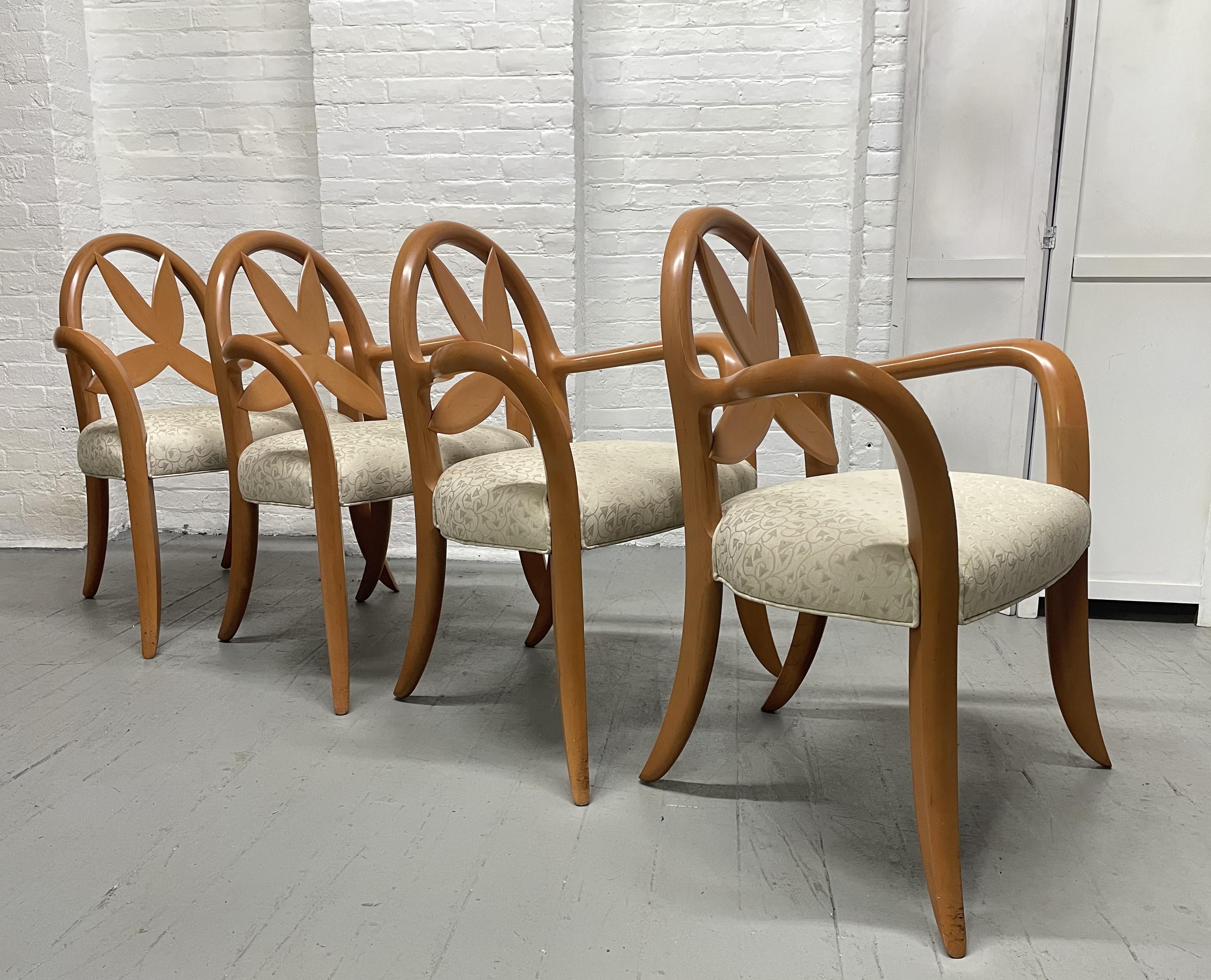 Poplar Wendell Castle Springborn Chairs, Set of 4 For Sale