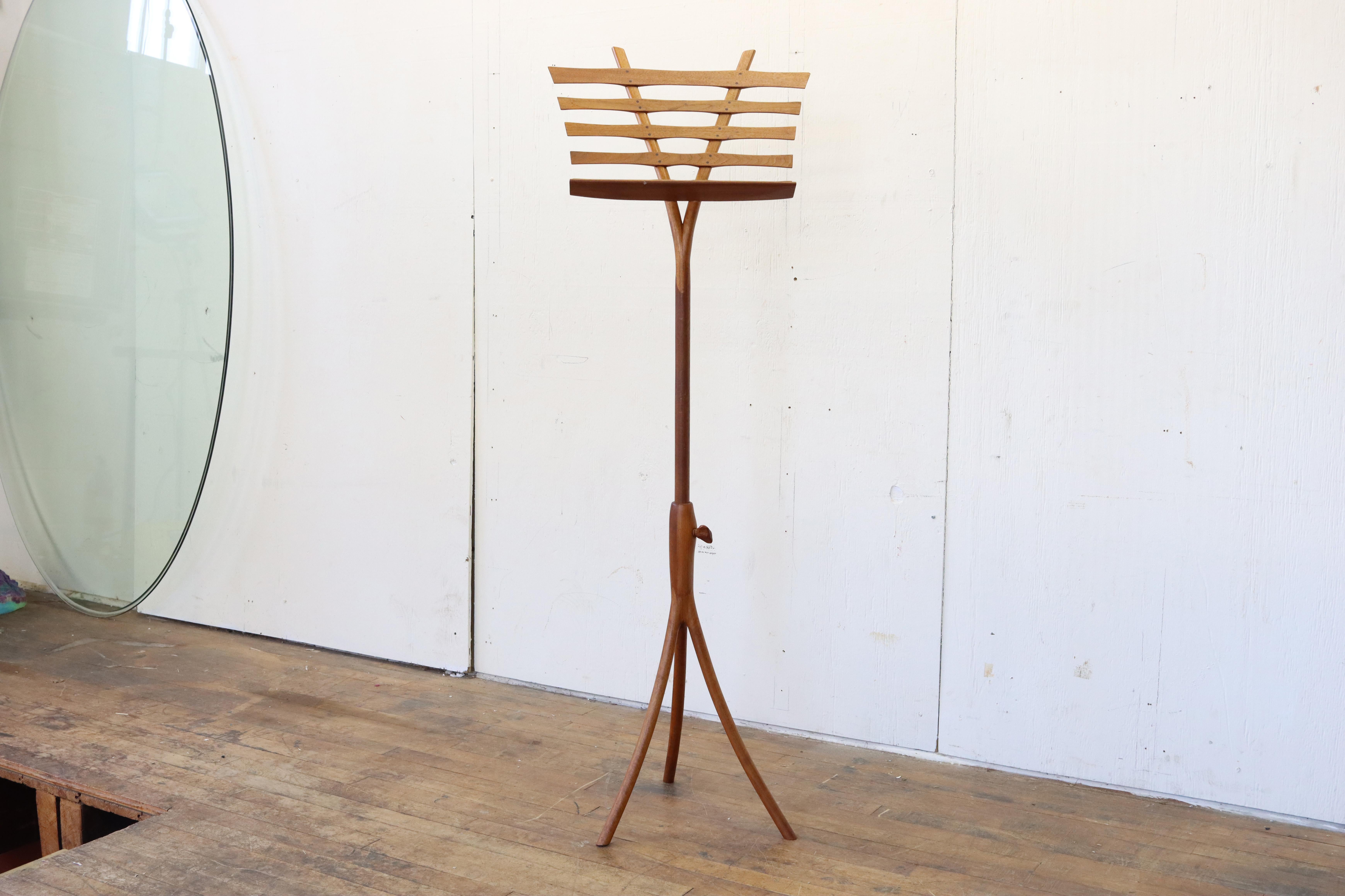 Mid-Century Modern Wendell Castle Style American Mid-Century Studio Woodworker Music Stand