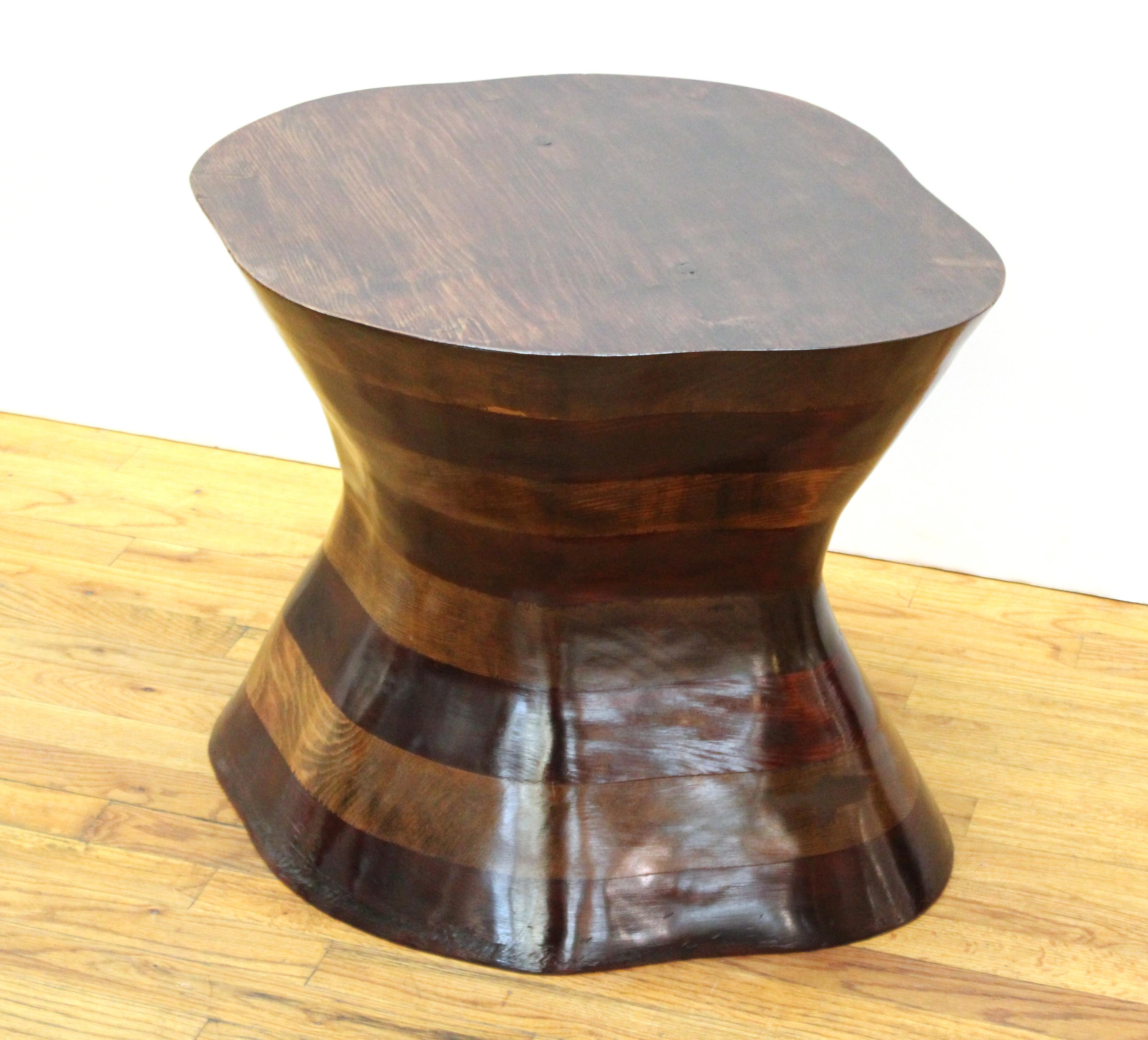 American Wendell Castle Style Postmodern Wood Side Table