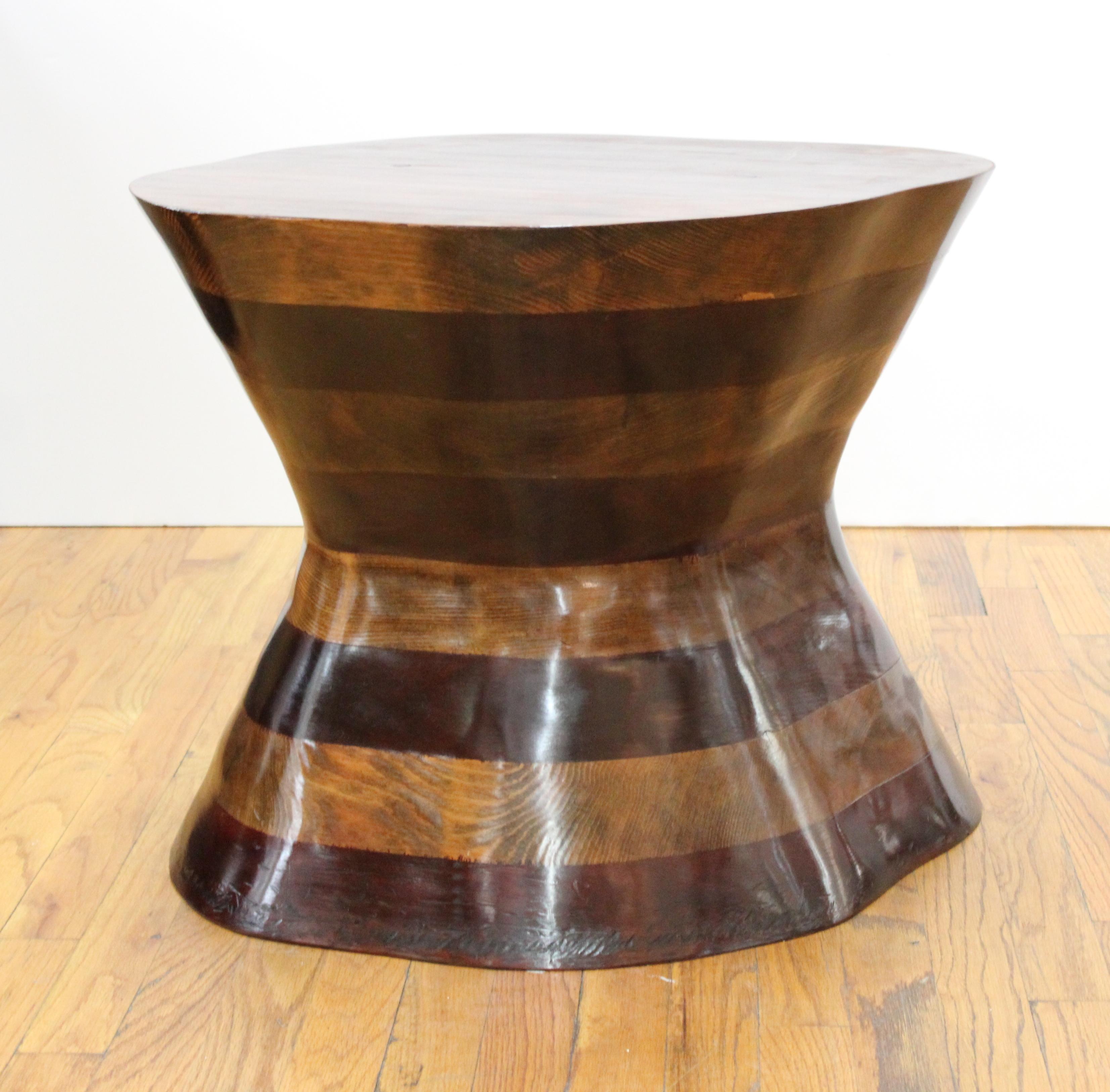 Late 20th Century Wendell Castle Style Postmodern Wood Side Table