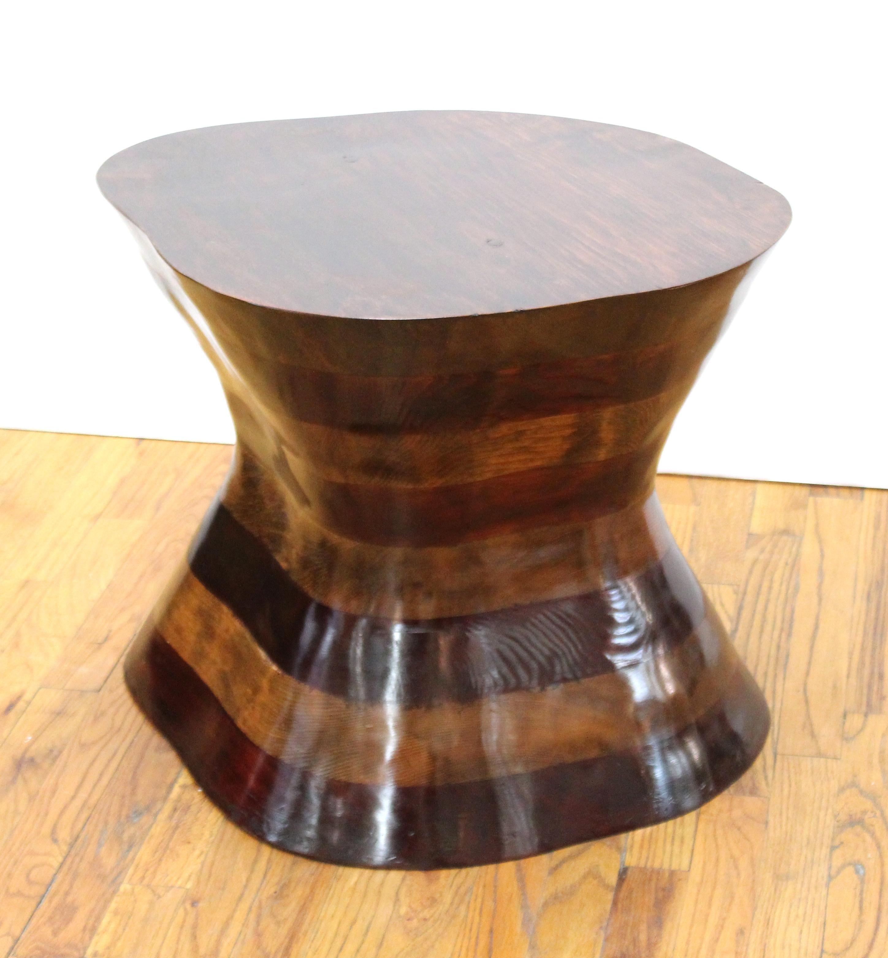 Wendell Castle Style Postmodern Wood Side Table 1