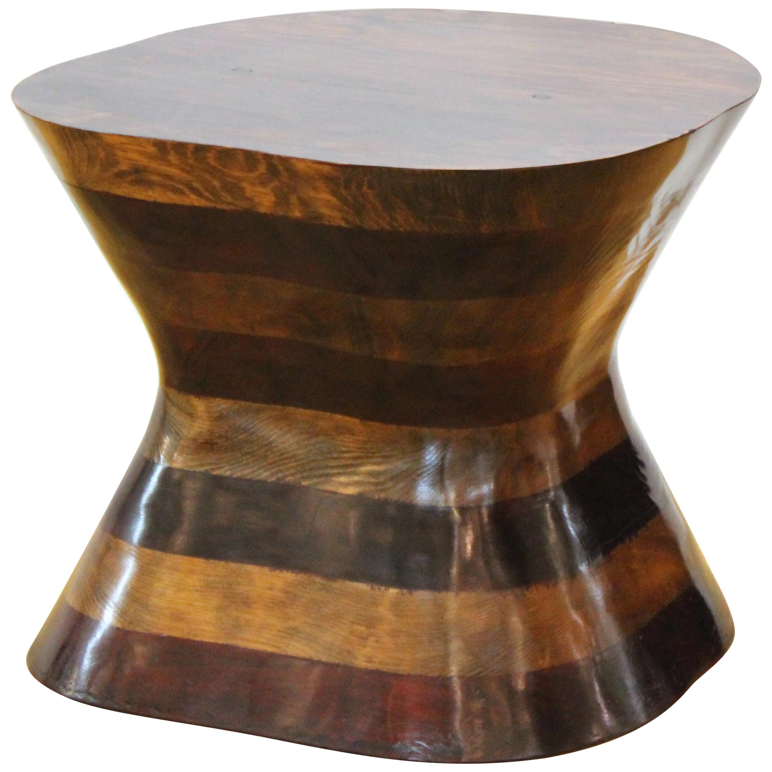 Wendell Castle Style Postmodern Wood Side Table