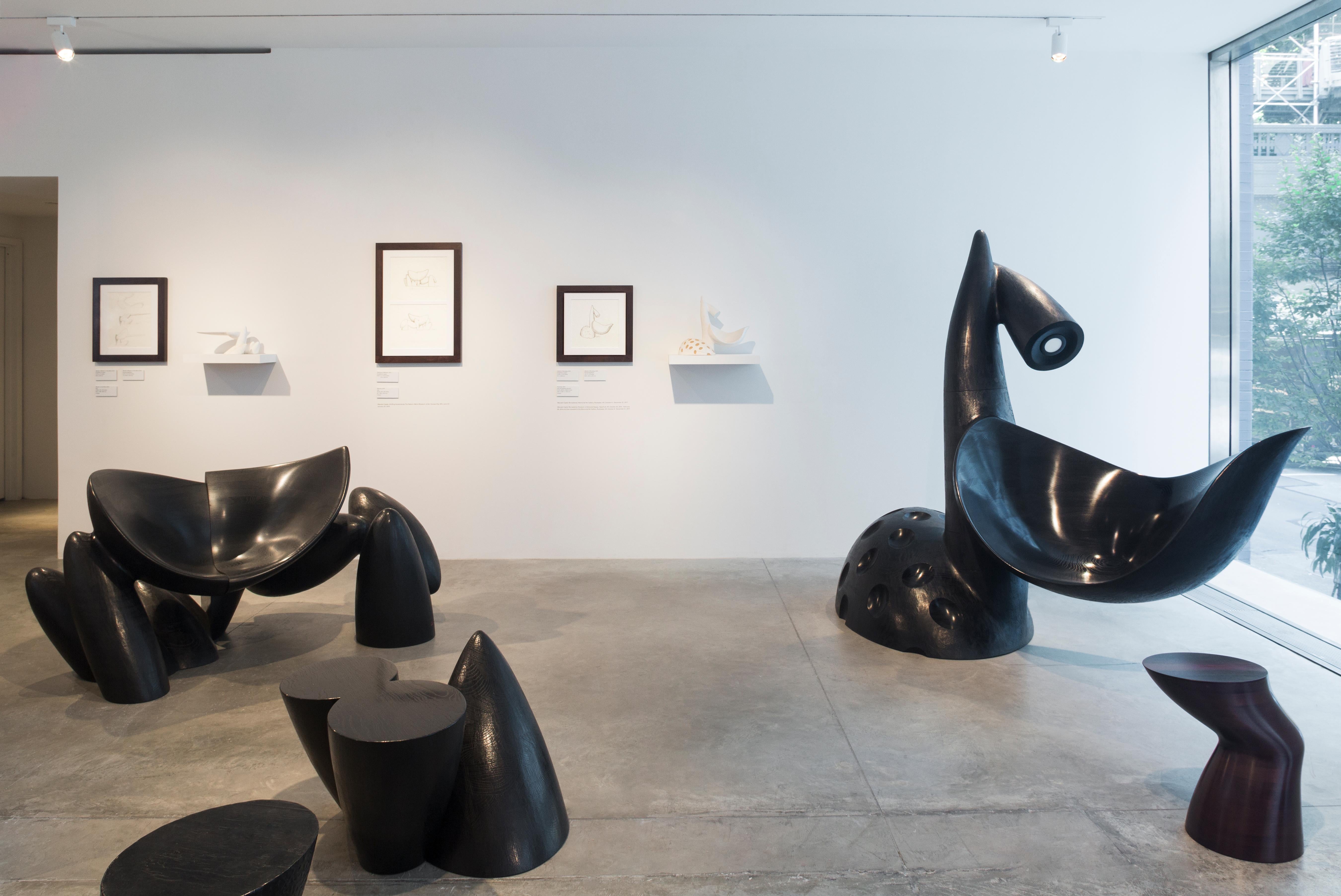 Wendell Castle, Through the Dark Table, Rosewood, Walnut, Wood, Brown, 2011 In New Condition In New York, NY