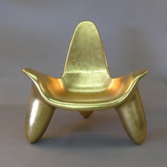 Wendell Castle, Triad Chair, Gold Leaf and Fibreglass, USA 2007, limited edition