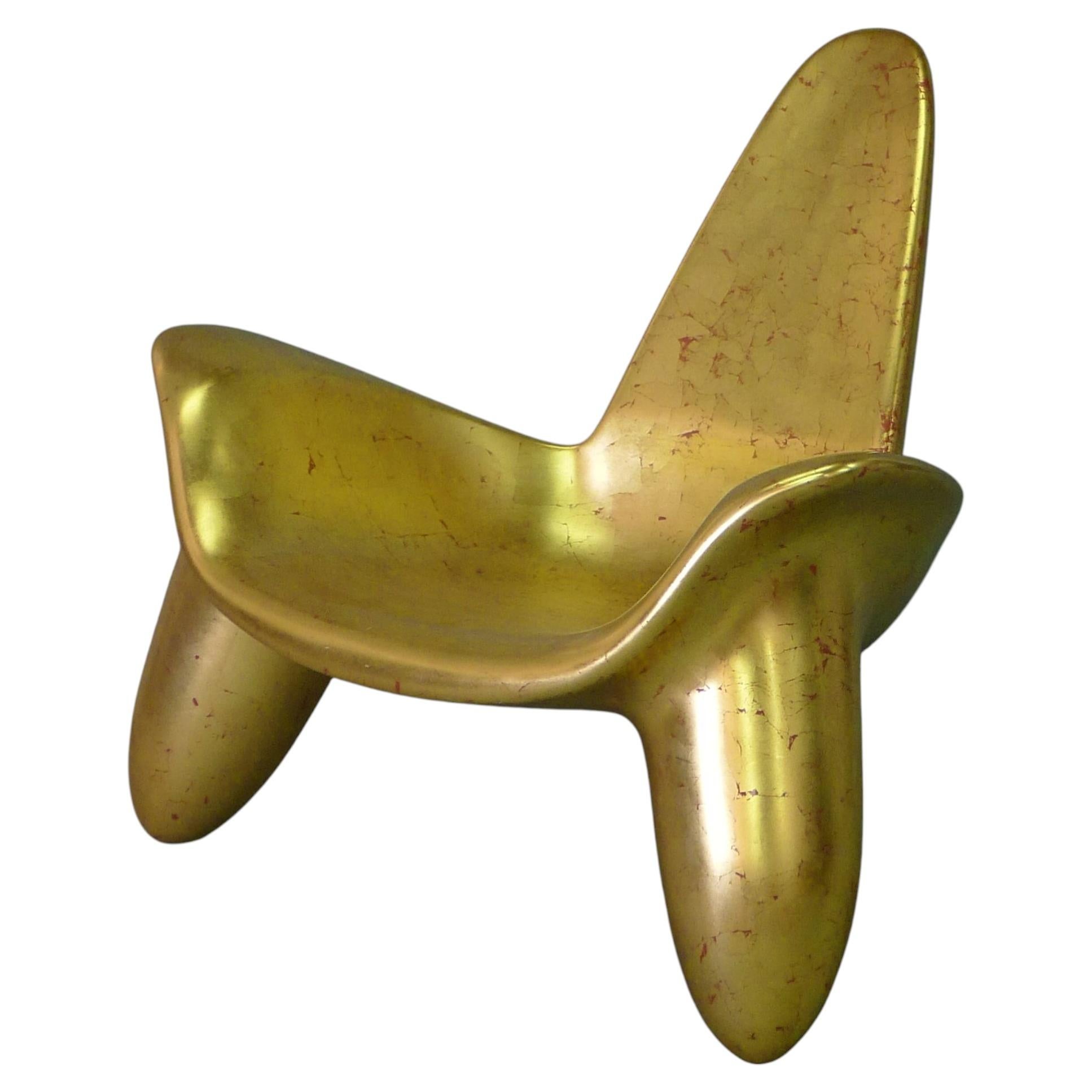 Wendell Castle, Triad Chair, Gold Leaf and Fibreglass, USA 2007, limited edition