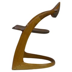 Vintage Wendell Castle " Zephyr " Wood armchair of sculptural form , signed and dated . 