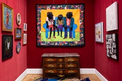 'Family Portrait' - art quilt, Negro Spirituals, figurative, 3-D, colorful