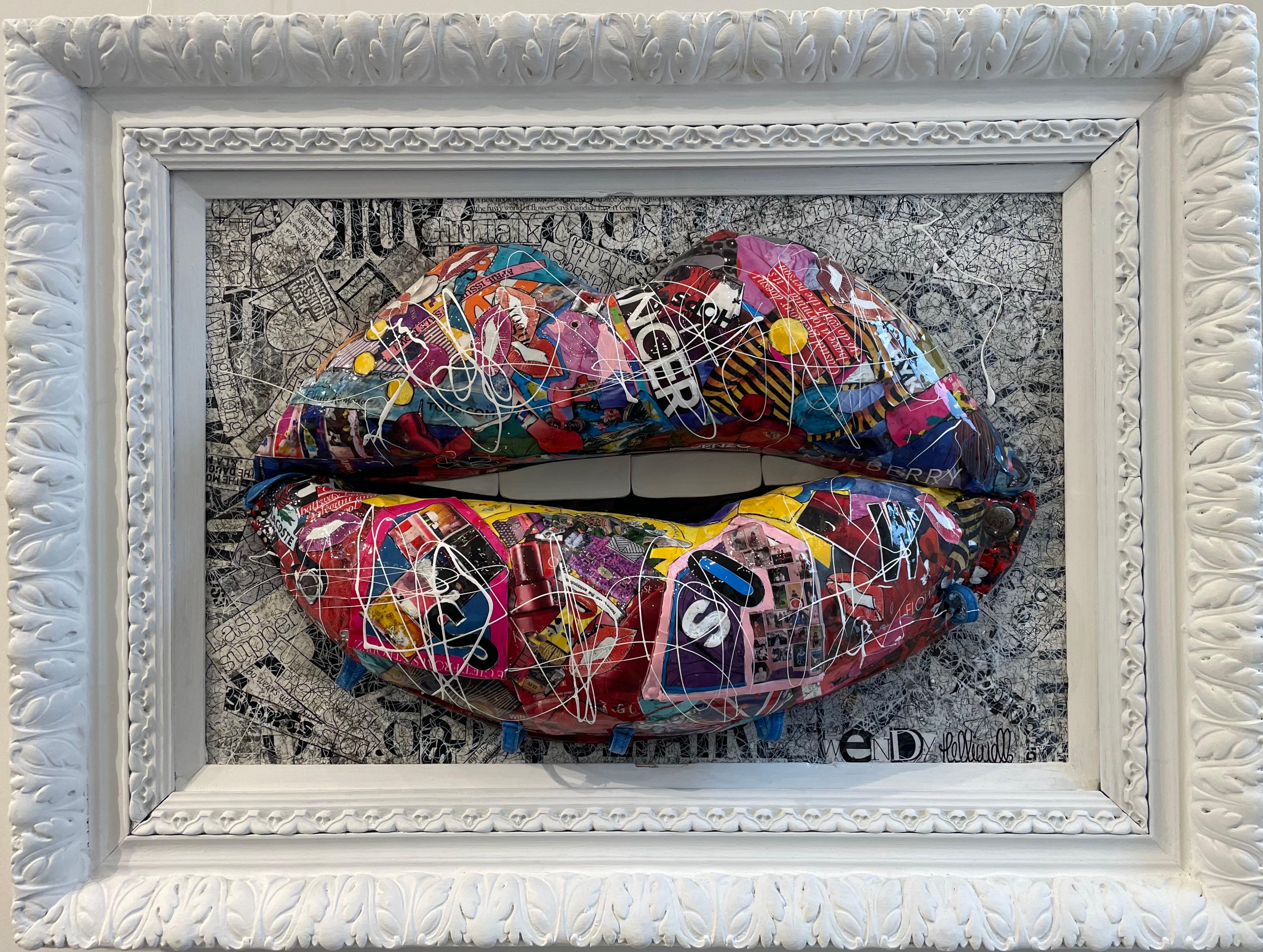 Vogue Lips - Mixed Media Art by Wendi Helliewell