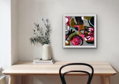 Portia, Floral Art, Bright Flower Painting, Contemporary Abstract Floral Artwork