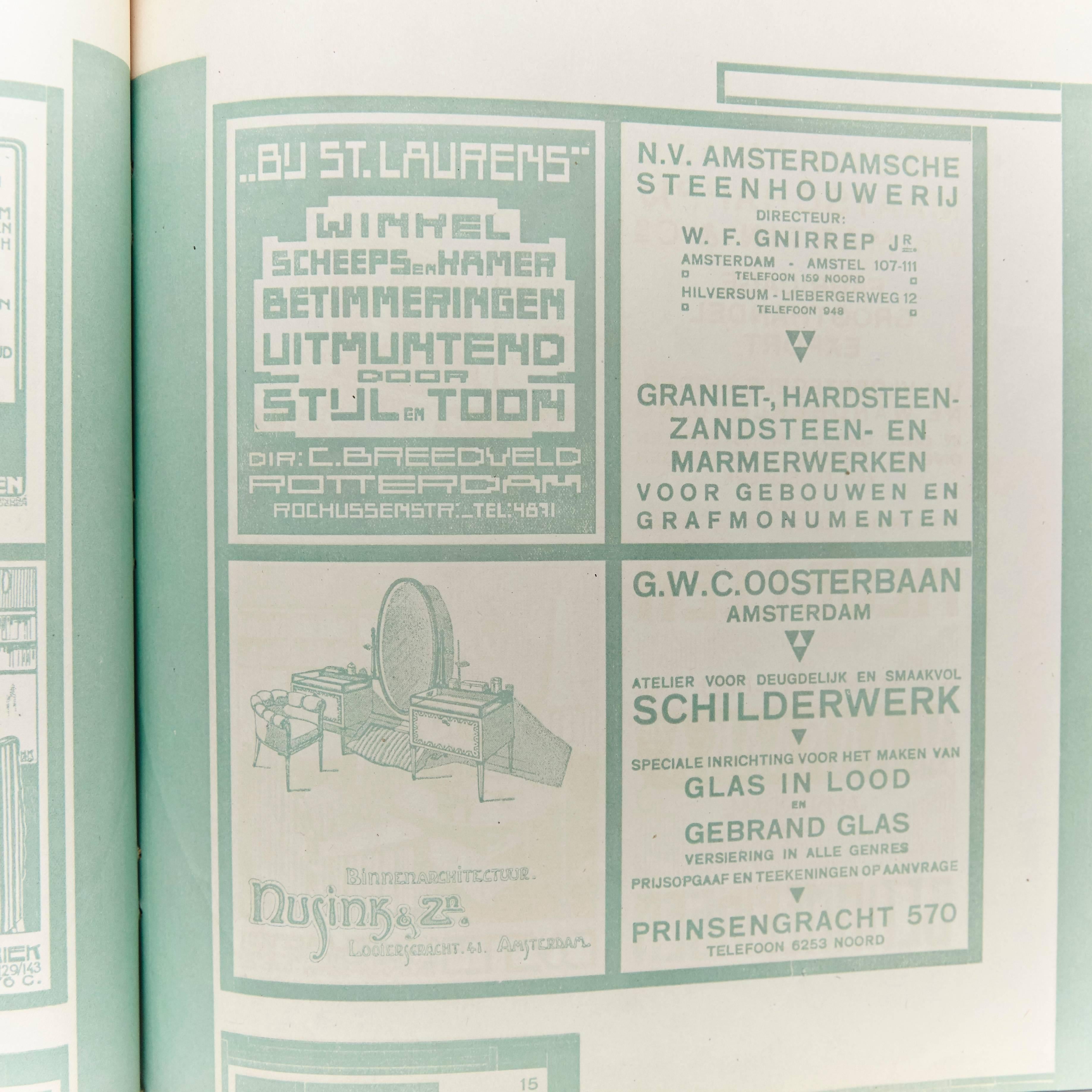 Wendingen, numéro 5, couverture par Josef Cantré, 1920 État moyen - En vente à Barcelona, ES