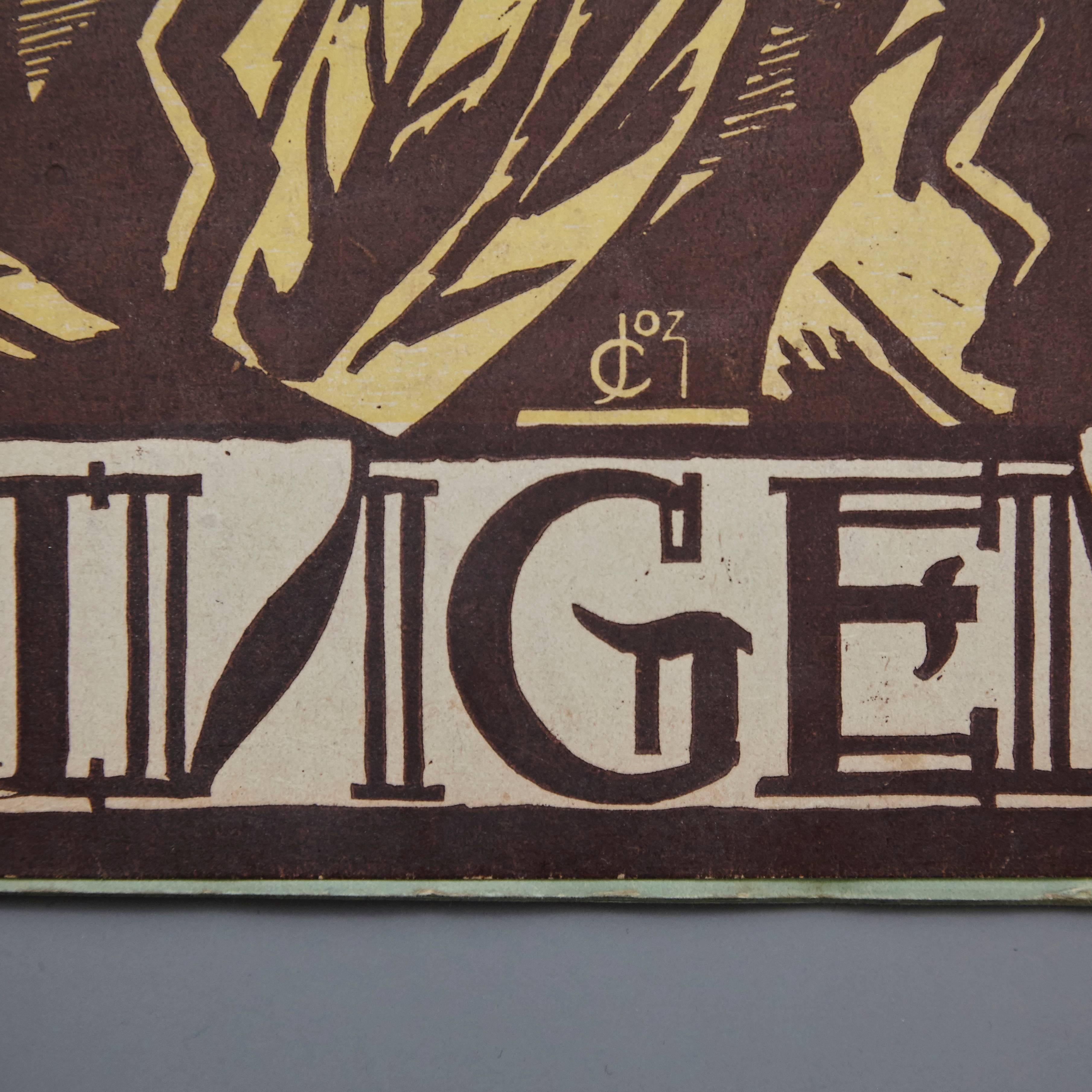 Wendingen, numéro 5, couverture par Josef Cantré, 1920 en vente 1