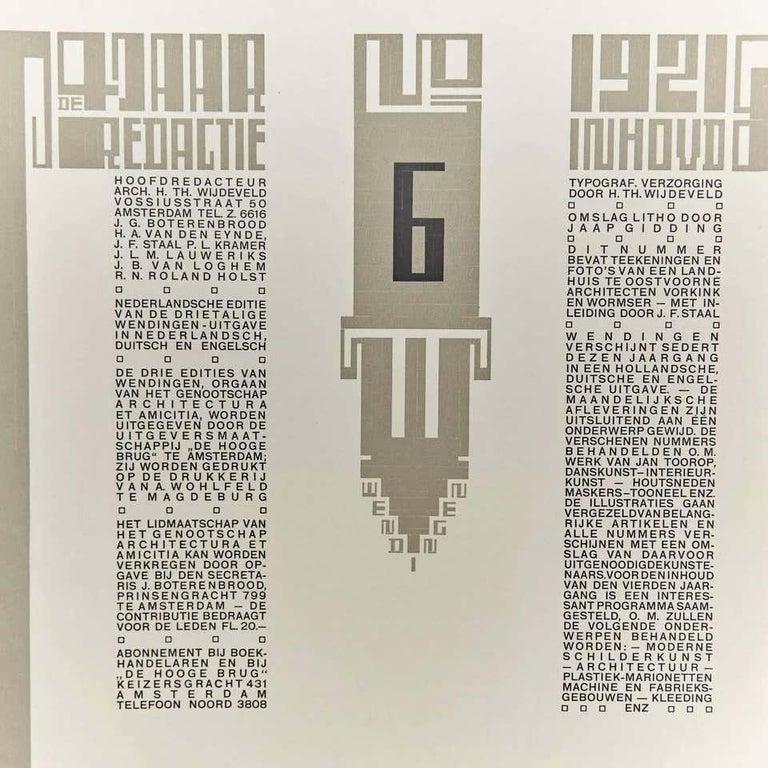 Wendingen, numéro 6, couverture de Jaap Gidding, 1921 en vente 1