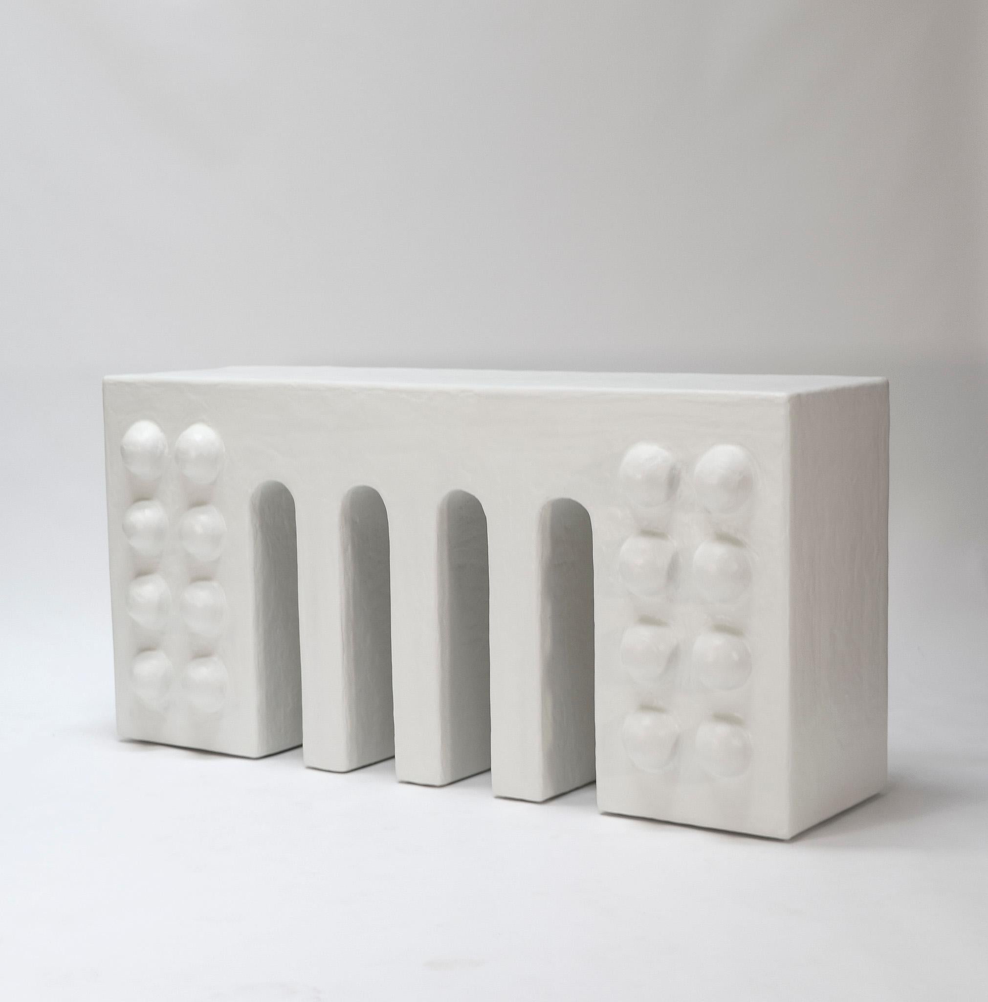American Wendon Console Table in Gypsum & Fiberglass by Brent Warr Studios For Sale