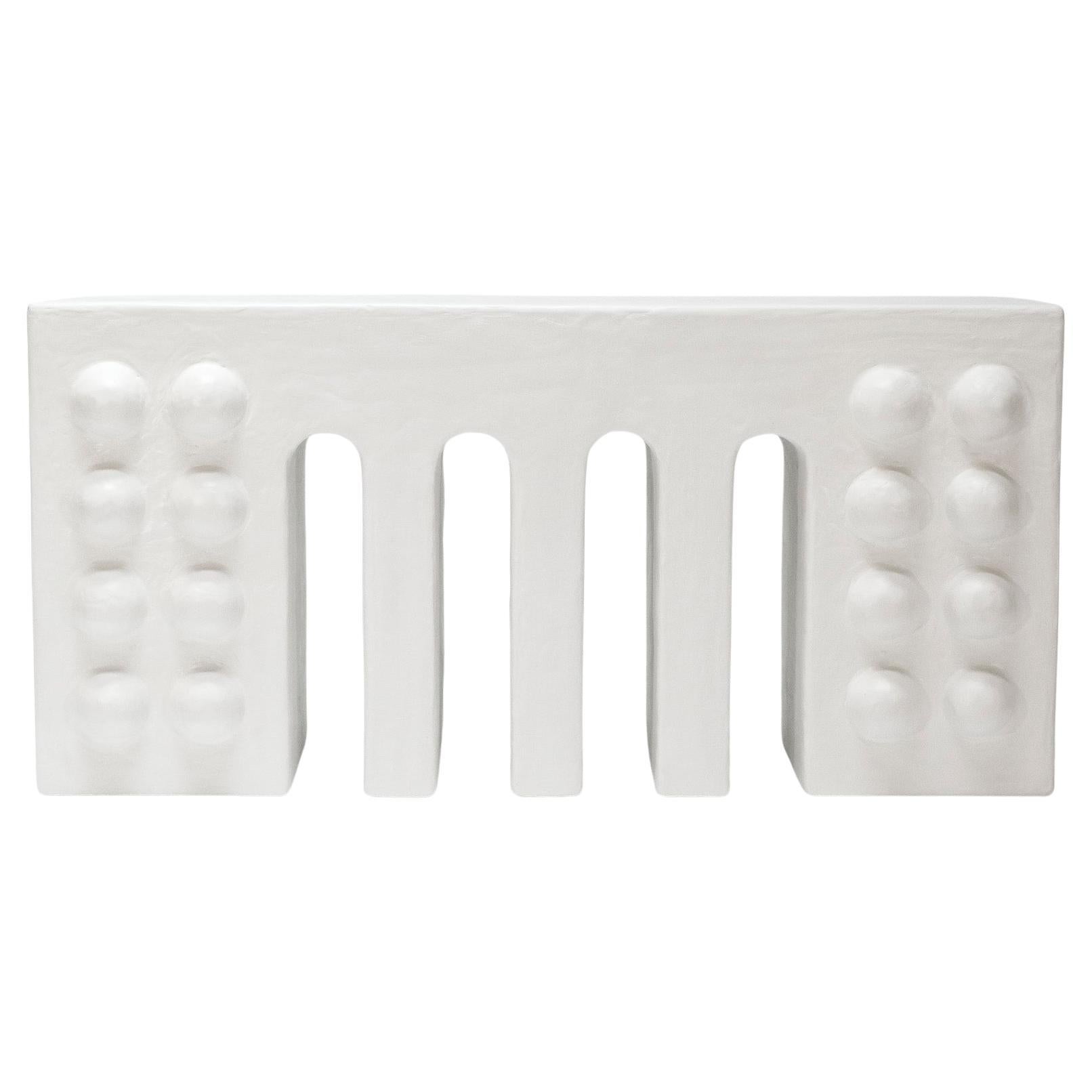 Wendon Console Table in Gypsum & Fiberglass by Brent Warr Studios For Sale