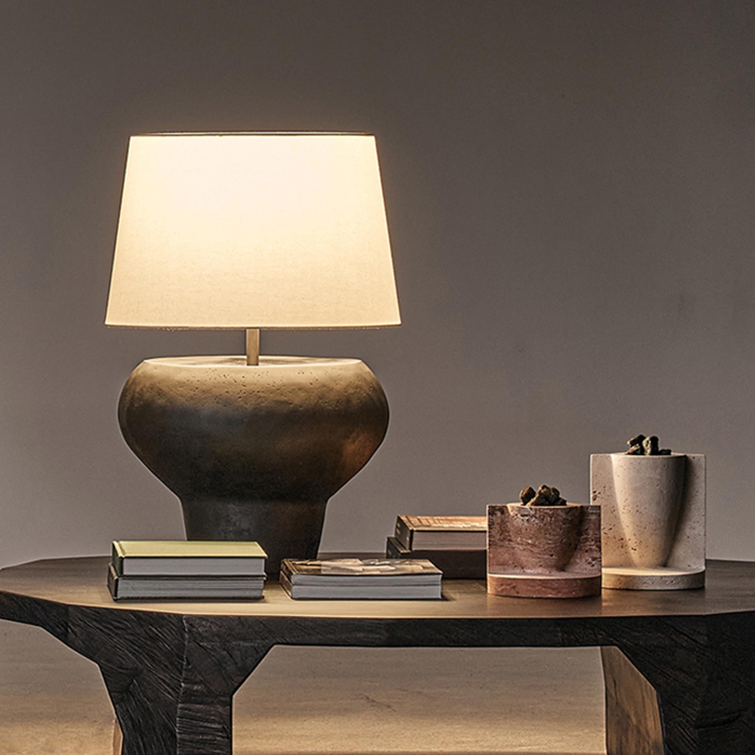 Wendu Table Lamp by DAaZ
Dimensions: D 46 x H 68 cm.
Materials: Aluminum, fabric.

All our lamps can be wired according to each country. If sold to the USA it will be wired for the USA for instance.

DAaZ Furniture honors the spirit of adventure. We