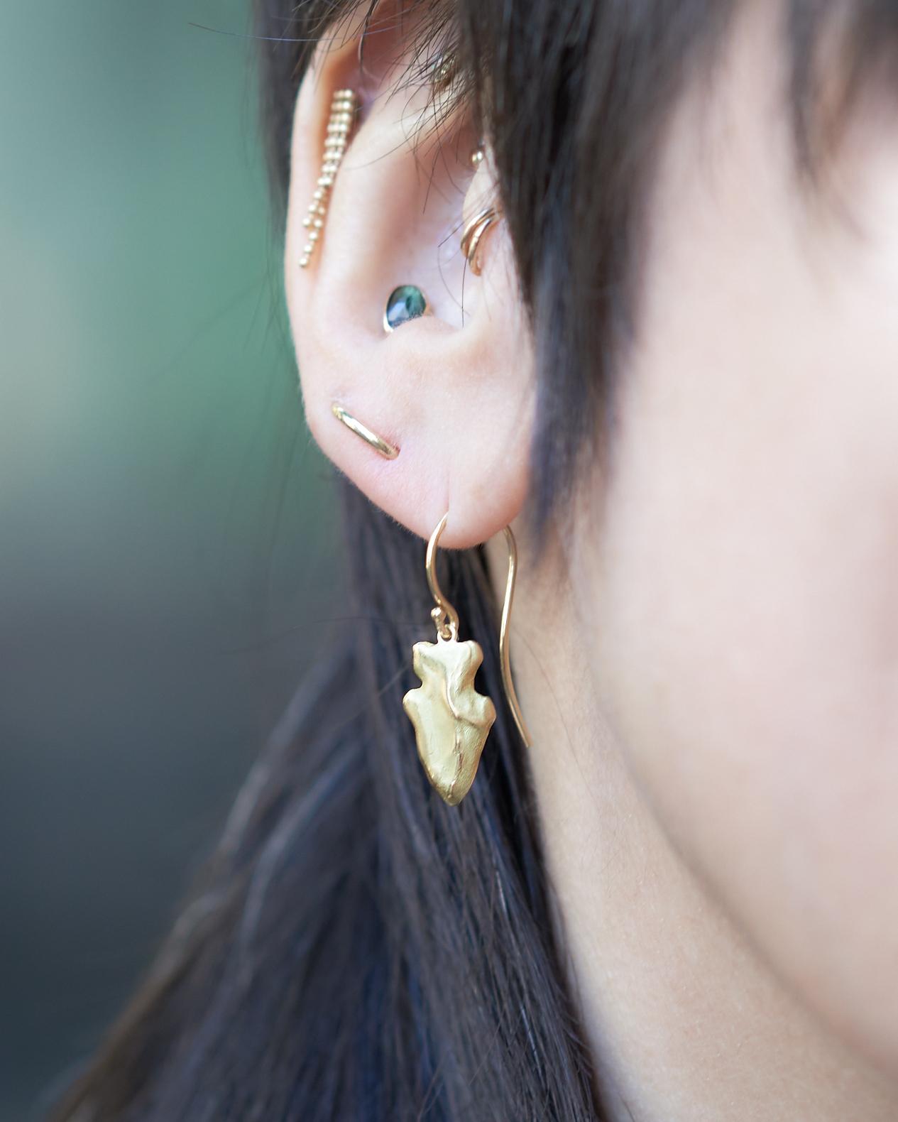 gold arrowhead earrings