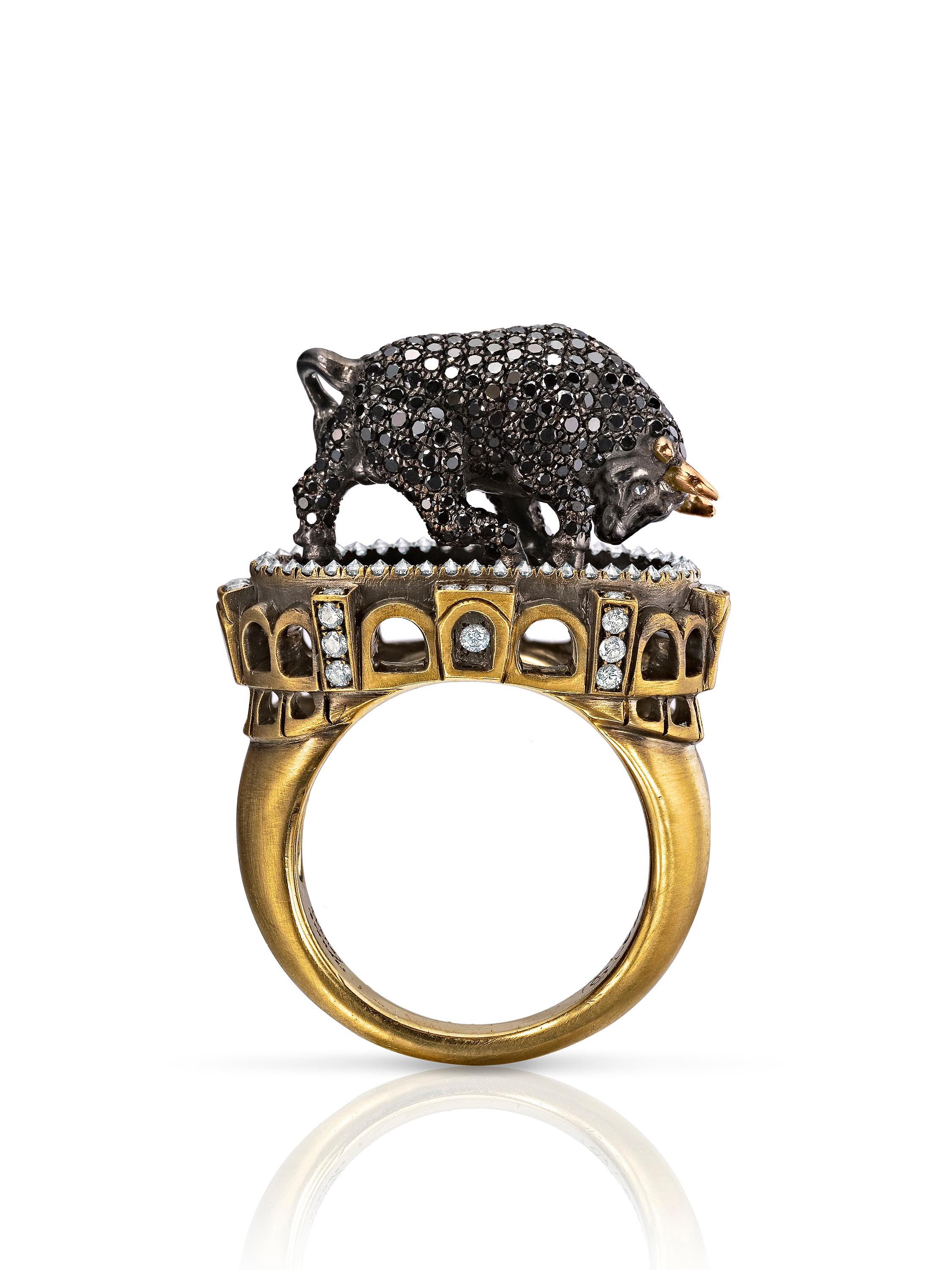 Wendy Brandes 7-Ring Diamond and Colored Gemstone Animal-Design Collection 1