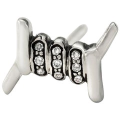 Wendy Brandes: Punk Platin Ohrstecker mit Diamanten, Barbed Draht