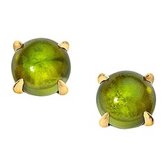 Wendy Brandes Cabochon October Birthstone Gemstone Tourmaline Stud Earrings