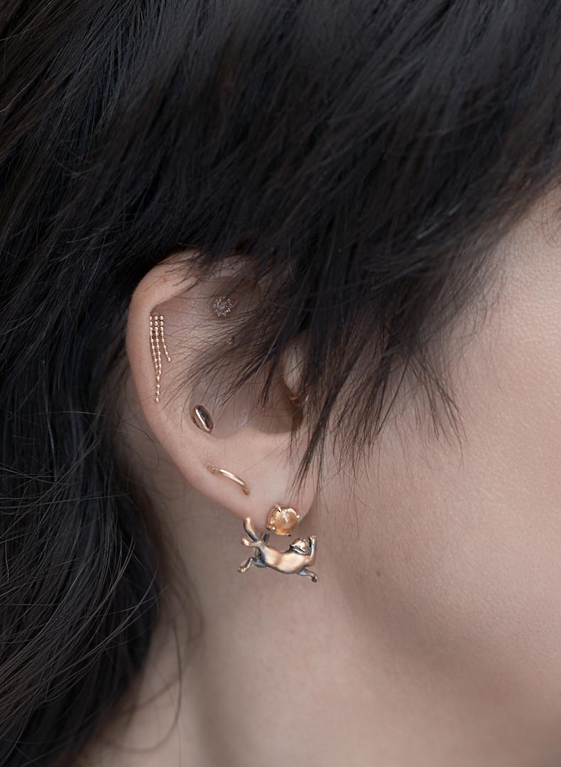 citrine earrings studs