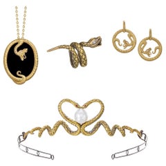 Wendy Brandes Designer 4-Piece "Queen of Scots" Snake Jewelry Collection