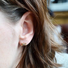 Wendy Brandes Barbed Wire 18K Yellow Gold Single Stud Earring With Diamonds