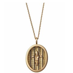 Wendy Brandes 18K Two-Tone Gold Pendant Necklace With Blackened Silver Accents
