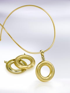 Wendy Brandes Engravable Twisting Locket With 1 oz 18K Yellow Gold and Diamonds