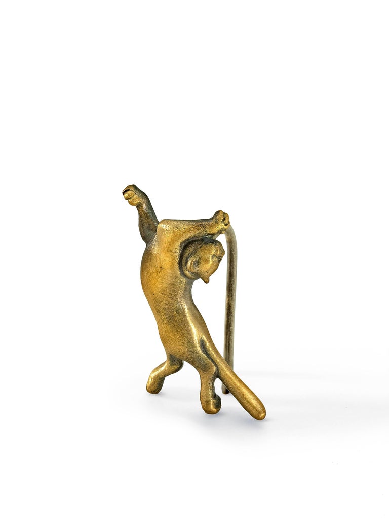 Wendy Brandes Gold Earring/Ear Climber for Cat Lovers In New Condition For Sale In New York, NY