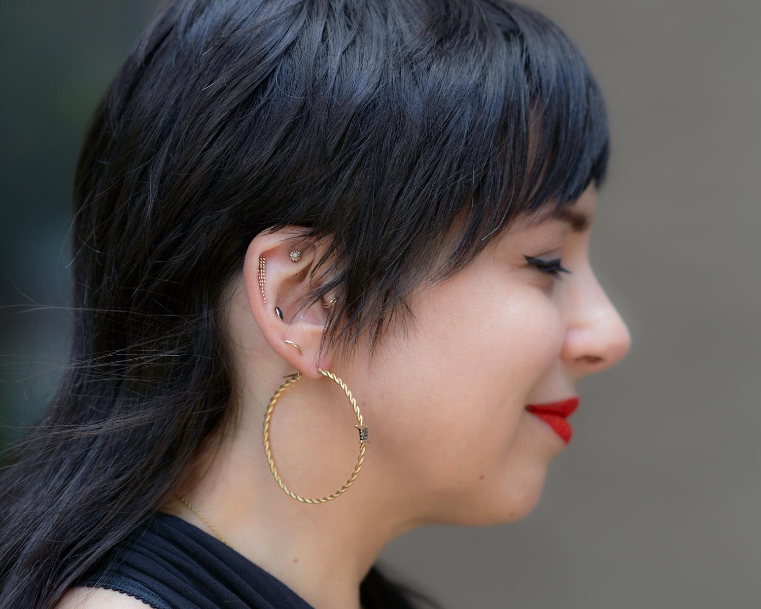 barb wire earrings