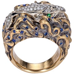 Wendy Brandes Signed Maneater Collection Ring: Whale and Jonah