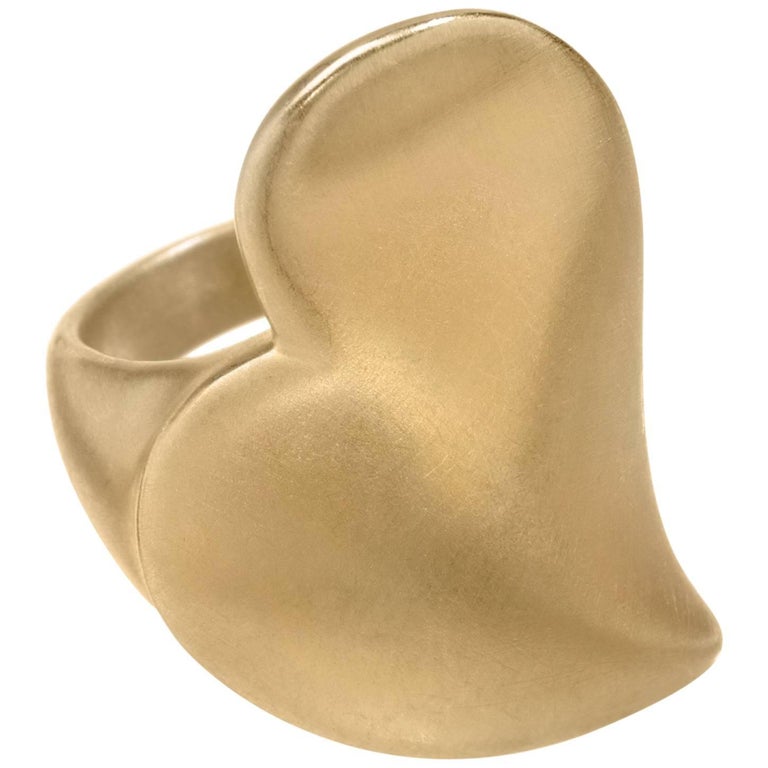Wendy Brandes Slanted Heart Gold Ring