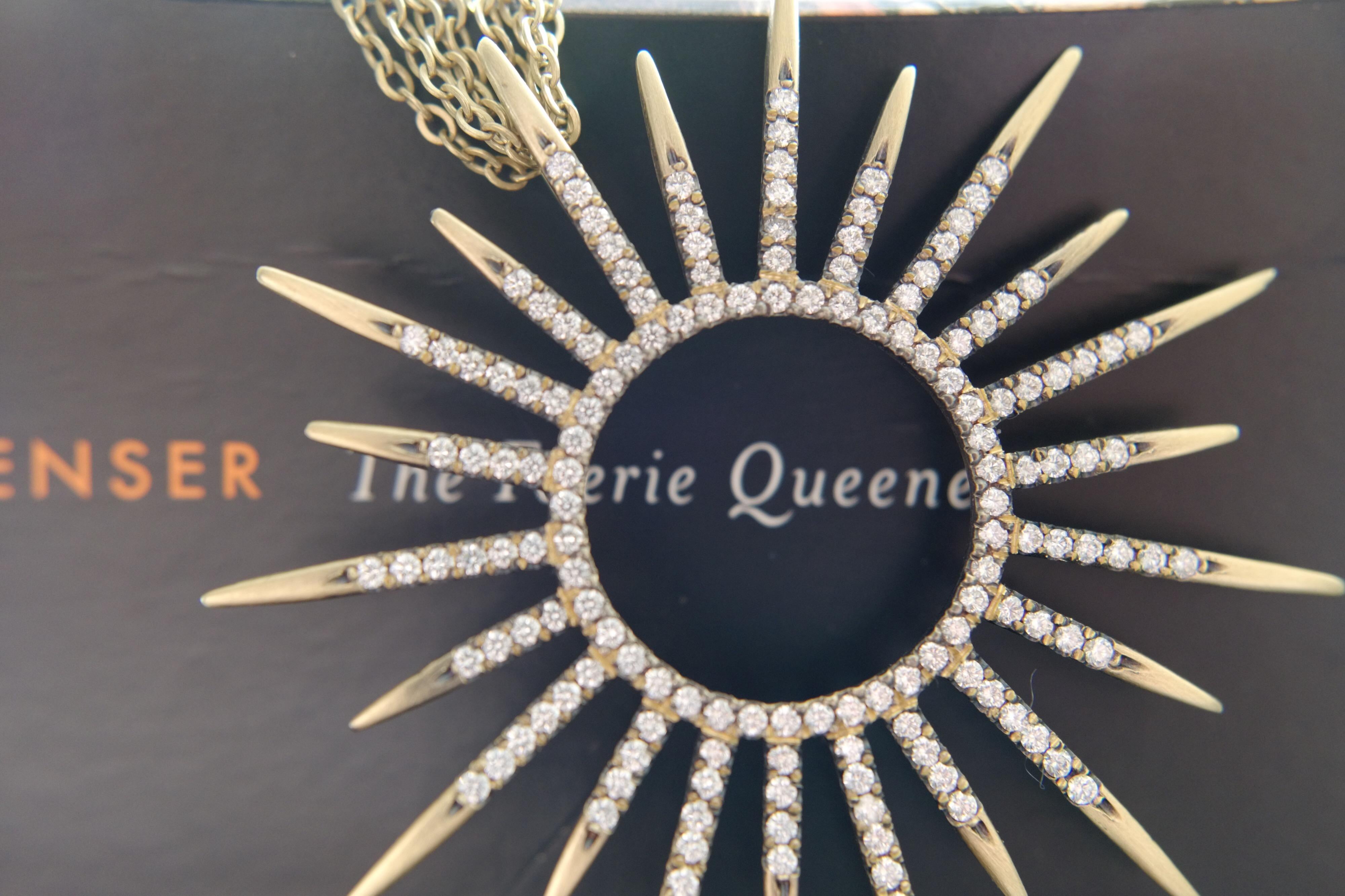 Wendy Brandes Halskette mit Sternschliff-Anhnger aus 18 Karat Gelbgold mit 2 Karat Diamanten Damen im Angebot