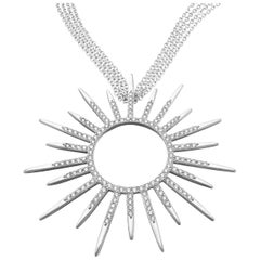 Wendy Brandes Diamond and 18K White Gold Sunburst Necklace - Ukraine Donation