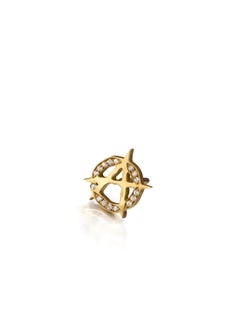 Wendy Brandes: Gelbgold Diamant Ohrstecker Anarchy Punk