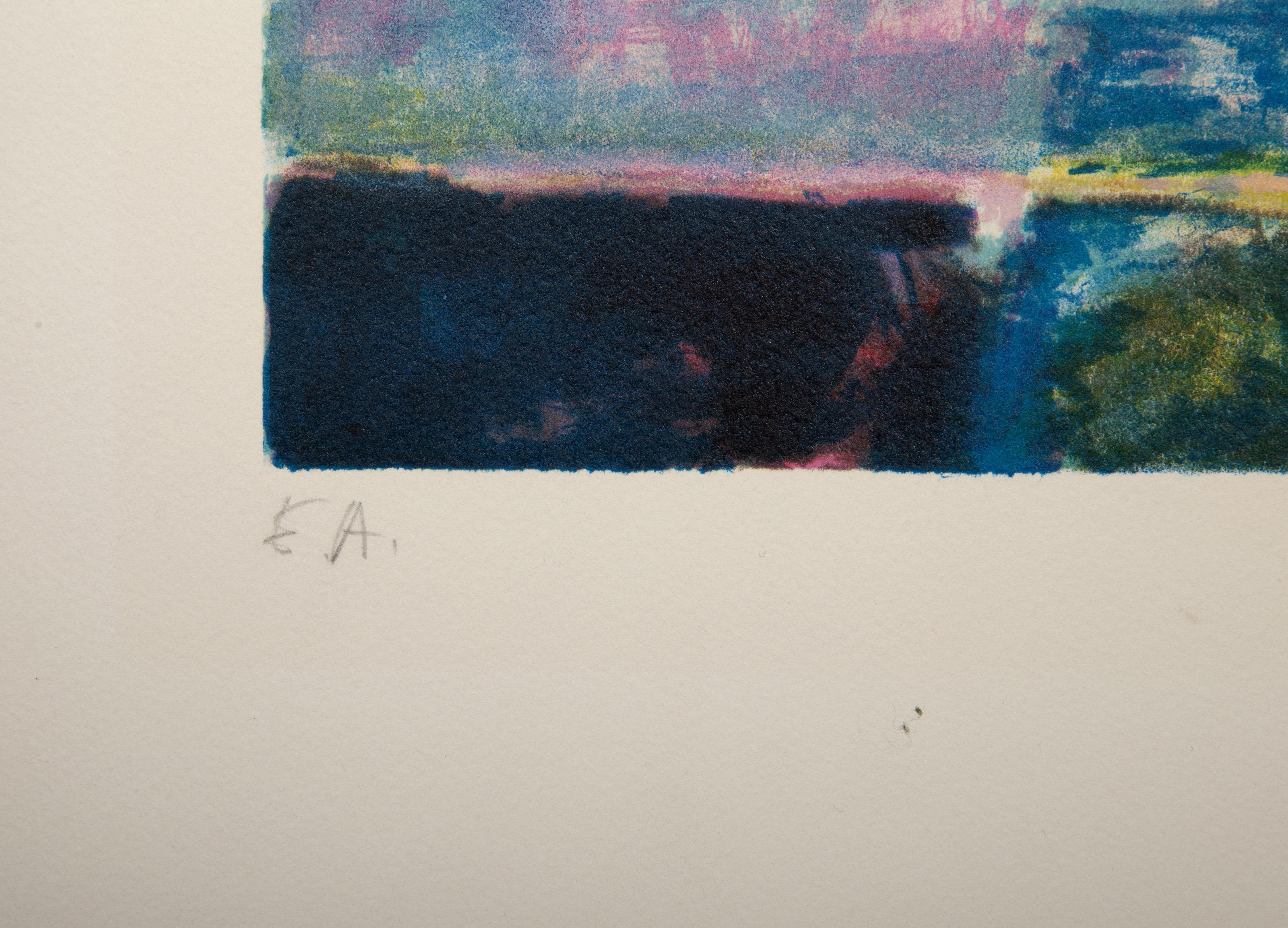 Flowers and Windowsill, Modern Lithograph by Wendy Chazin For Sale 2