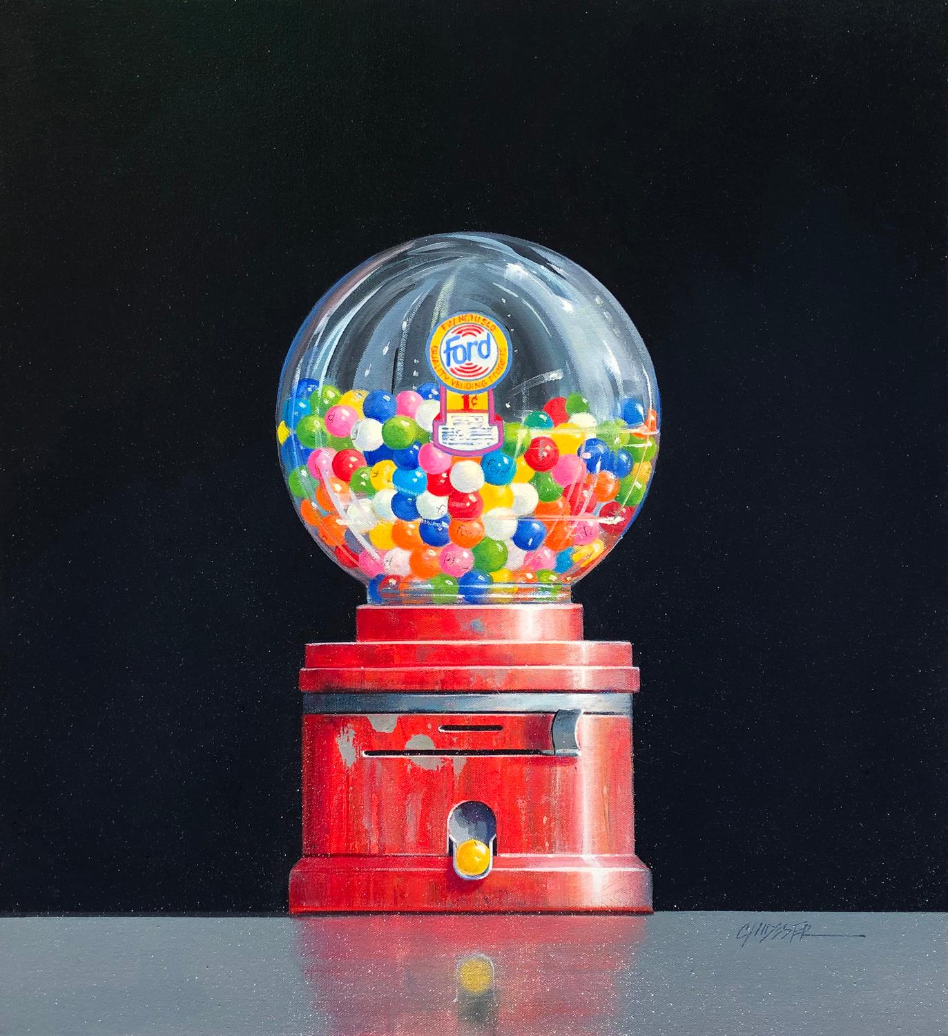 Wendy Chidester Still-Life Painting - Ford Gum-ball