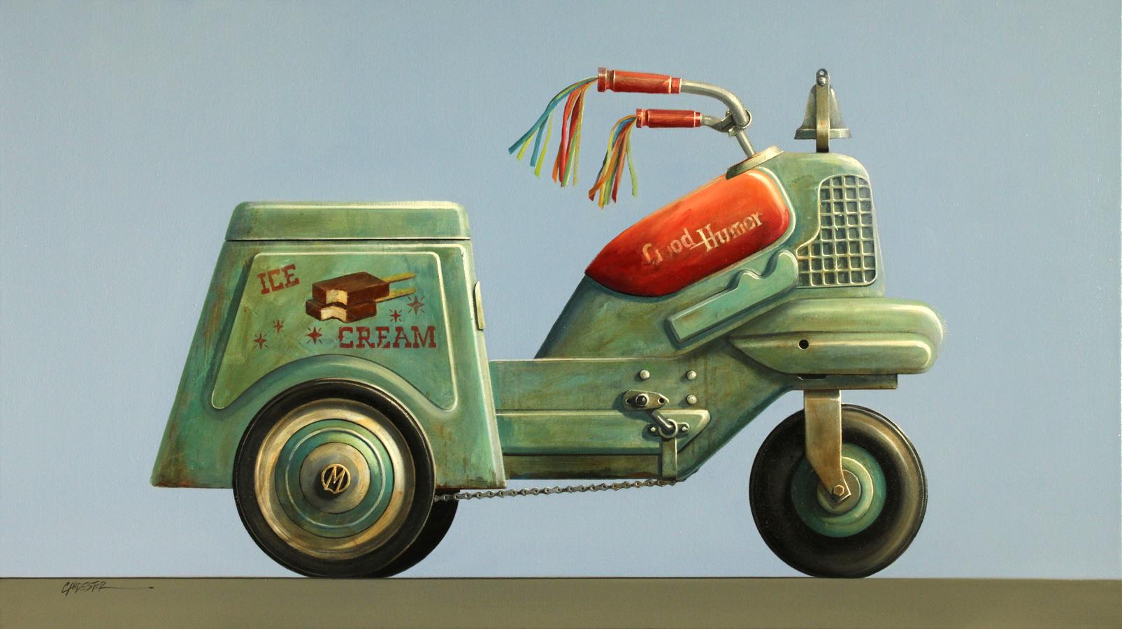 Wendy Chidester Still-Life Painting - Good Humor (Pedal Car)