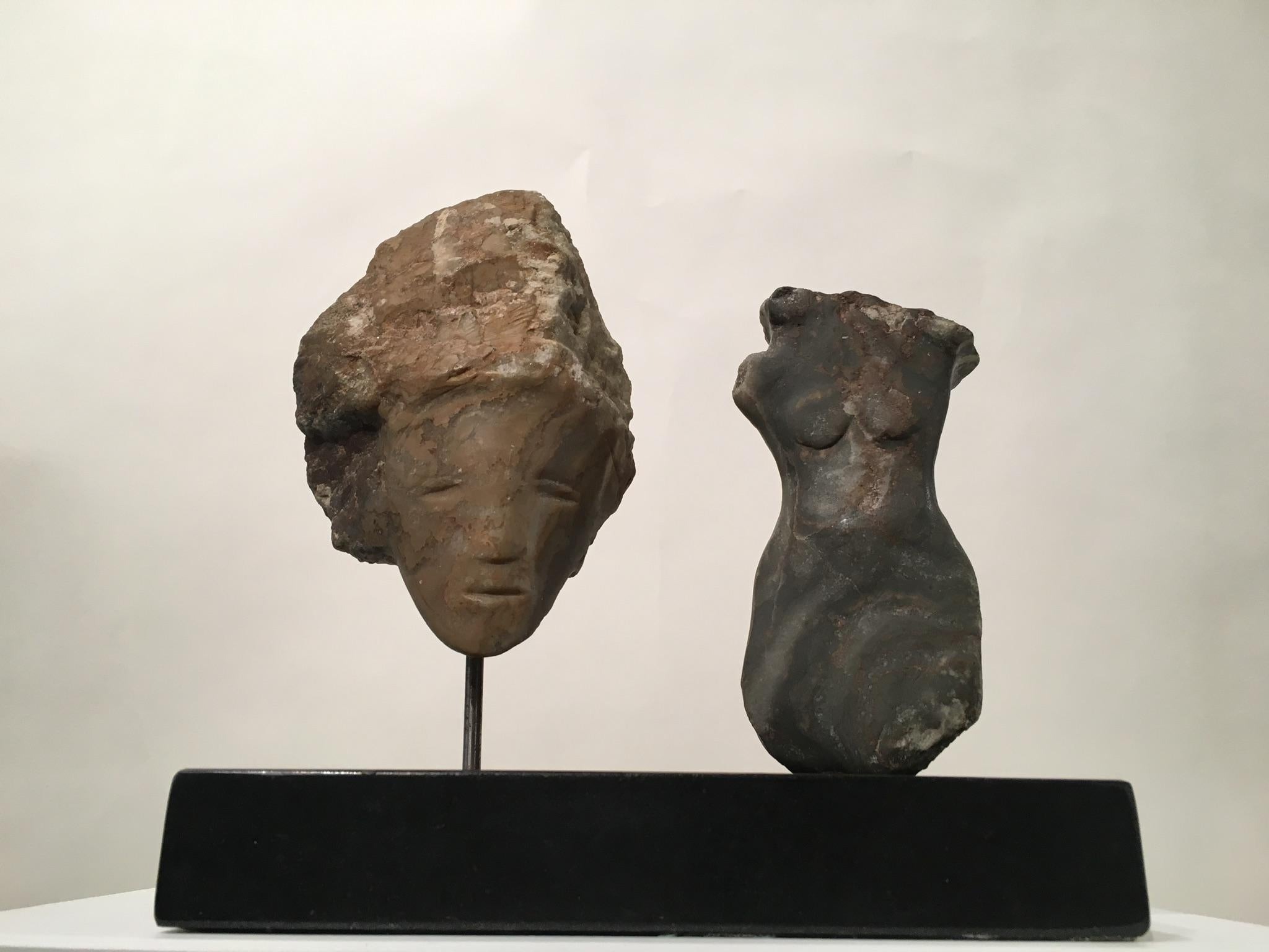 Marble Wendy Hendelman Alabaster Head and Torso Sculpture, 2015 For Sale