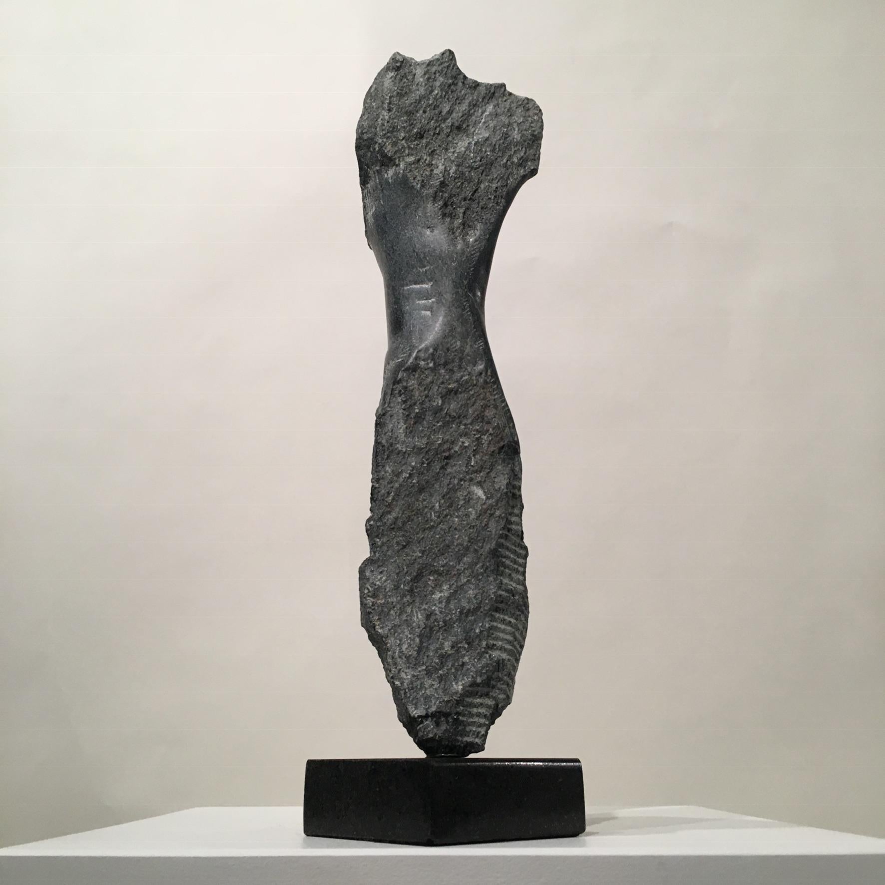 Wendy Hendelman Black Alabaster Torso Sculpture, 2017 In Excellent Condition For Sale In New York, NY