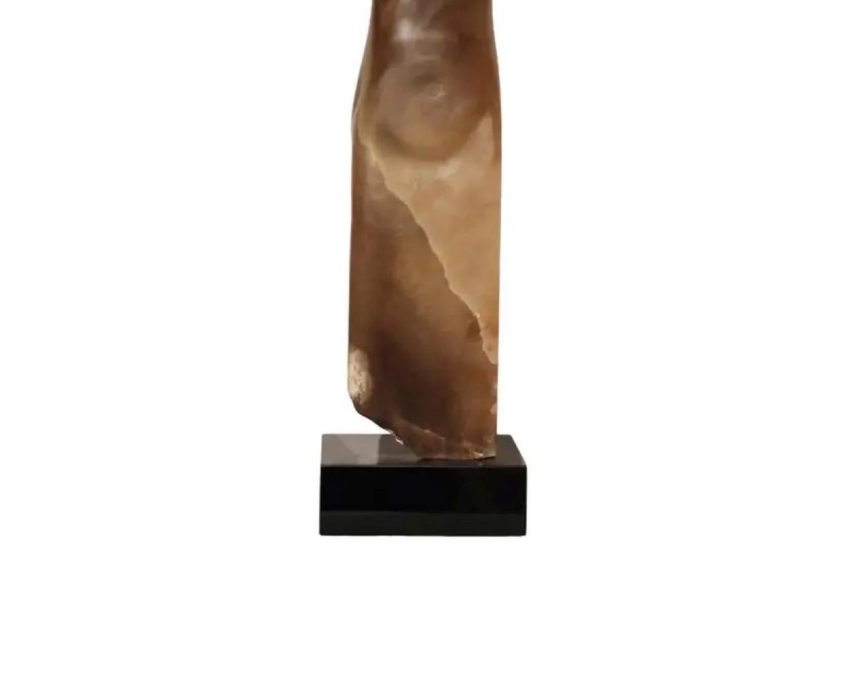 American Wendy Hendelman Brown Alabaster Torso Sculpture, 2017 For Sale