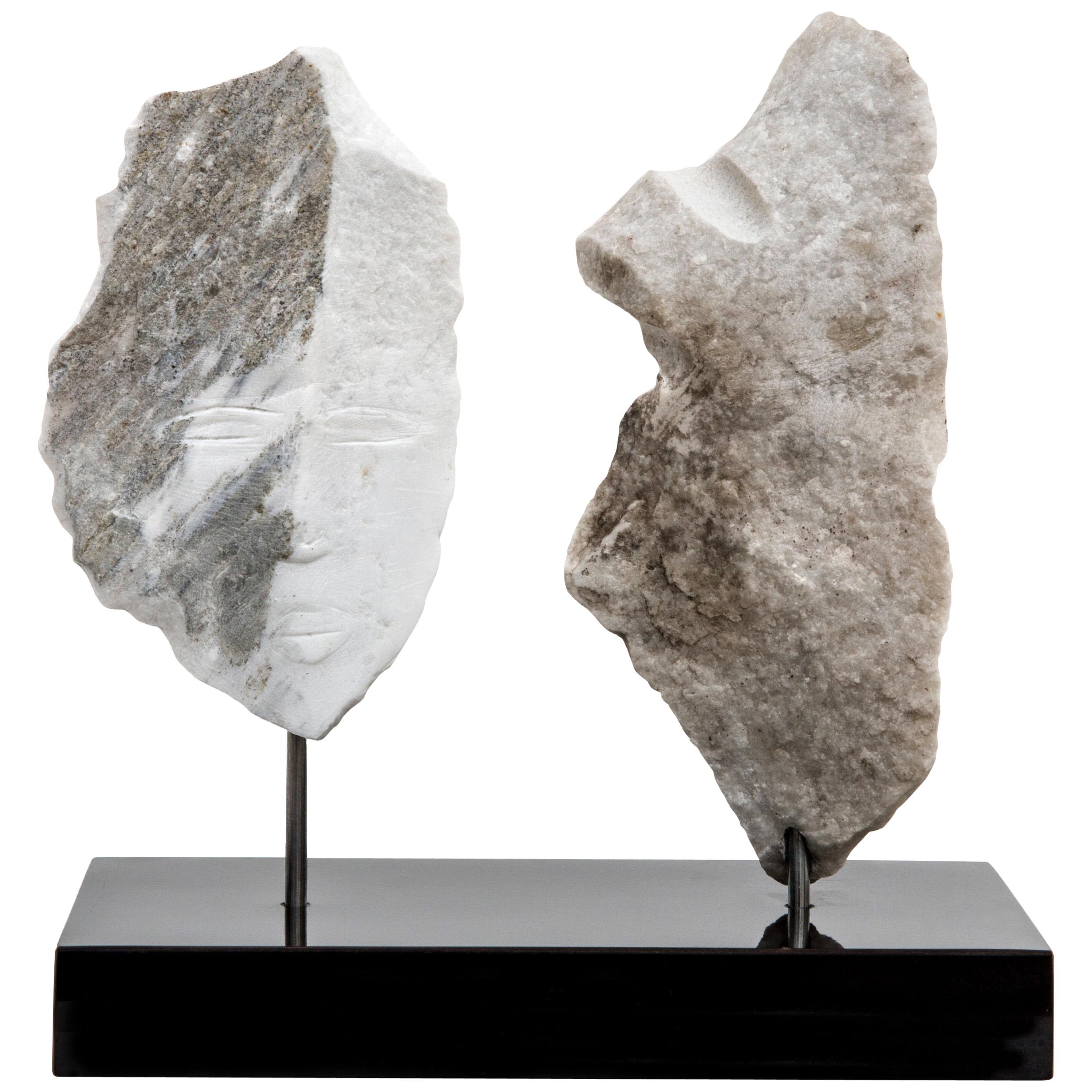 Wendy Hendelman Marble Head and Torso Sculpture, 2020 For Sale