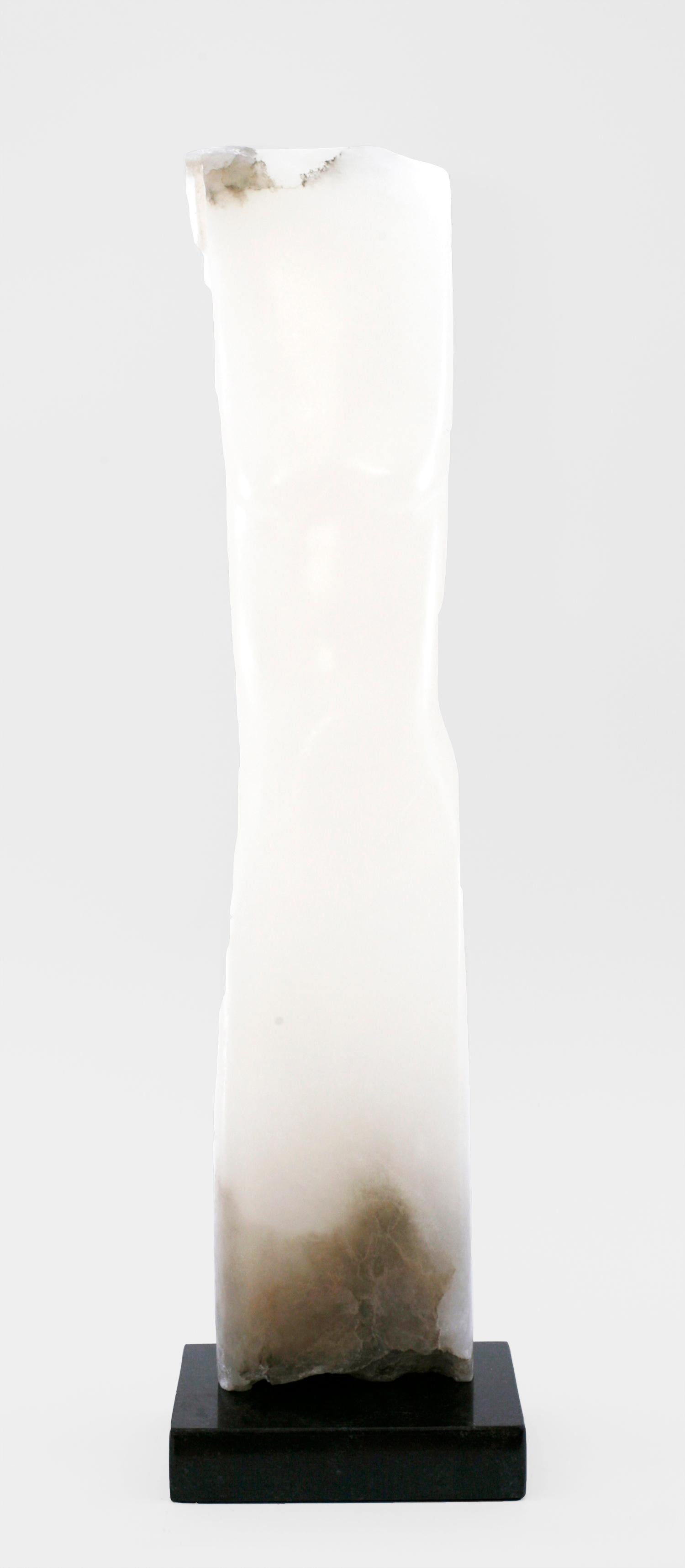 Modern Wendy Hendelman Tall White Alabaster Torso Sculpture, 2018 For Sale